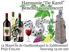 Benefiet Wijnconcert – Zondag 12 Maart – Uitverkocht