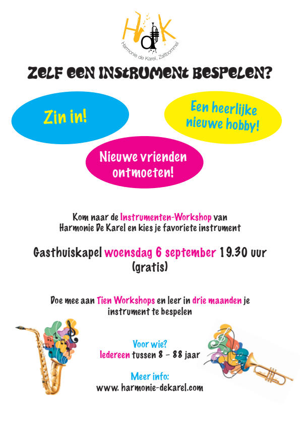 Ook leren een instrument te bespelen? Maak gebruik van onze gratis workshops!